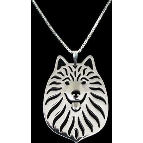 German Spitz jewelry pendant necklace women gold silver plated Simple abstract animal jewelry free ship 12pcs/lot