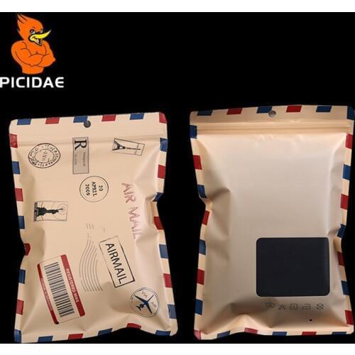 Color Printing Ziplock Window Zipper Plastic Packaging Bag Clothing Panties Stockings Bath Towel Scarf Underwear Skirt Pants