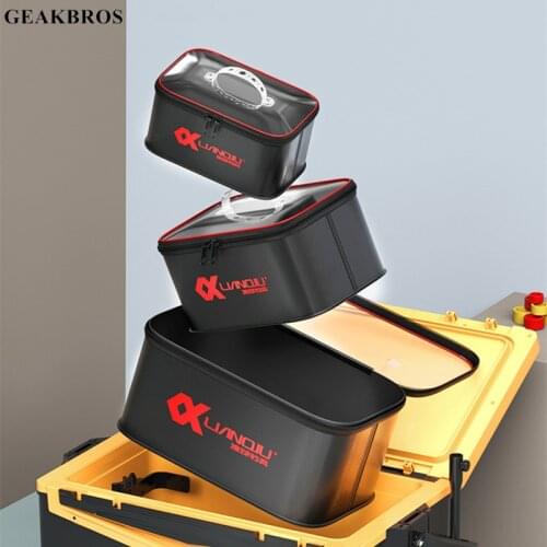 Portable EVA Fishing Tool Box Multifunctional Fishing Gear Organizer Live Fish Boxes Camping Water Container Tackle Storage Bag