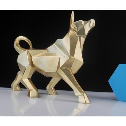 Bull Statue Symbol of the year 2021 Sculpture Taurus Bull Figurine Reisn Animal Ox Home Decor year of ox figurine for decoration