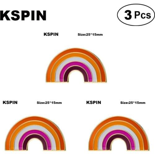 Sun Set Pride Rainbow Shape Badge Lapel Pin Brooches Pins Flag badge Brooch Badges