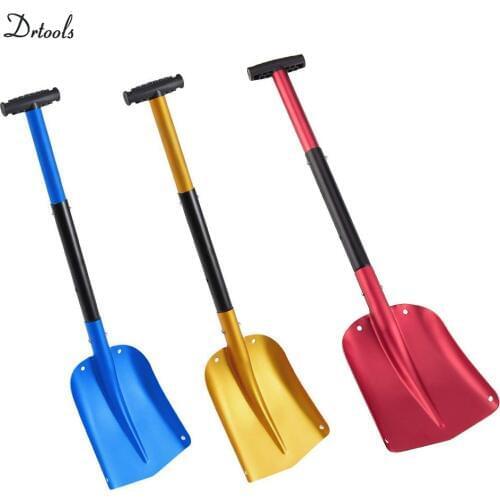 Outdoor gardening planting shovel long telescopic aluminum alloy car multi-function portable detachable combination snow shovel