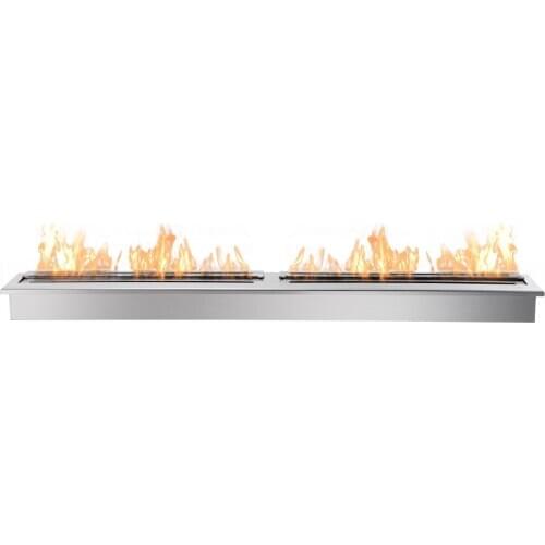 On sale modern fireplace inserts with 62 inch ethanol burner stainless fire place