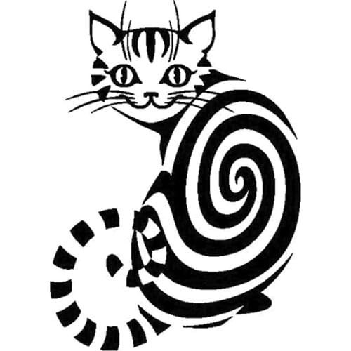 12.5cm*17.5cm Ches hire Cat Animal Vinyl Stickers Decals Decor Black/Silver N890