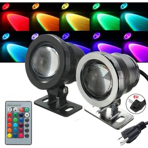 Waterproof RGB LED Flood Light Underwater Fountain Pool Pond Aquarium Spotlight Bulb Lamp Outdoor Garden AC DC 12V 110V 220V 15W