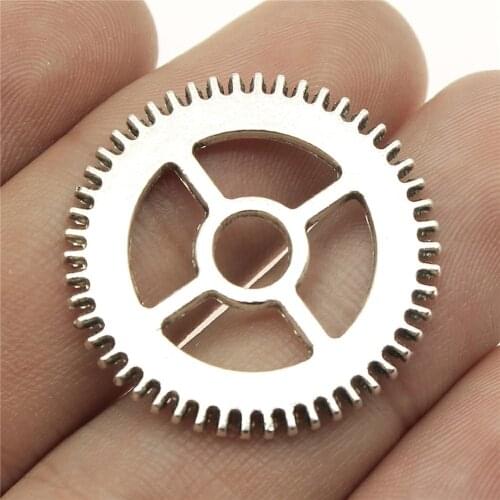 WYSIWYG 4pcs 28x28mm Pendant Steampunk Gear Gear Charm Steampunk Pendants For Jewelry Making Steampunk Gear Pendants
