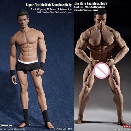 1/6 TB League M30 M31 M32 M33 M34 M35 Super Flexible Seamless Male Doll Body Suntan Man Body 1:6 Steel Stainless Ske Leton Body