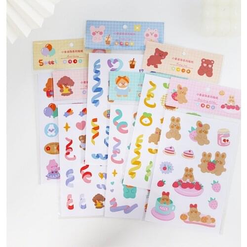 BULA 1 PC Sticker Decoration Scrapbooking Stationery School Supplies Colorful Hand Account DIY Material