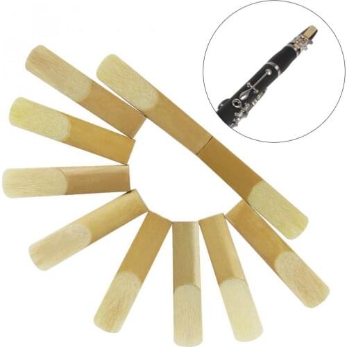 10pcs bB Clarinet Reeds Bulrush Reeds Strength 2.5 Woodwind Mouthpiece Parts /pretty good sound
