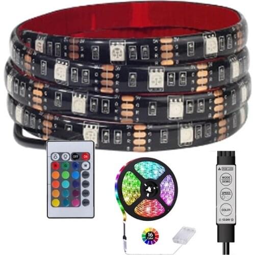 5050 5V 24-Key Remote Controller Light Strip Colorful RGB Lamp Belt No. 5 Battery Box Lamps Home Decor TV Background Light