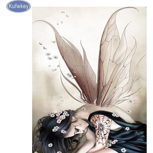 5d diy diamond painting fairy girl 3d cross stitch full beads diamond embroidery mosaic pattern Paint diamond pictures sale