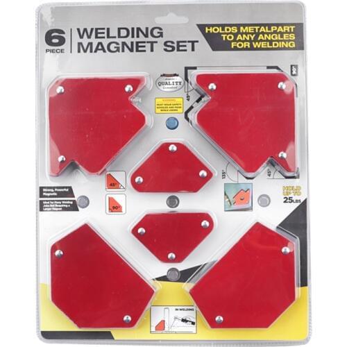 6PCS Soldering Locator Magnetic Magnet Corner Arrows Welder Welding Holder Tool