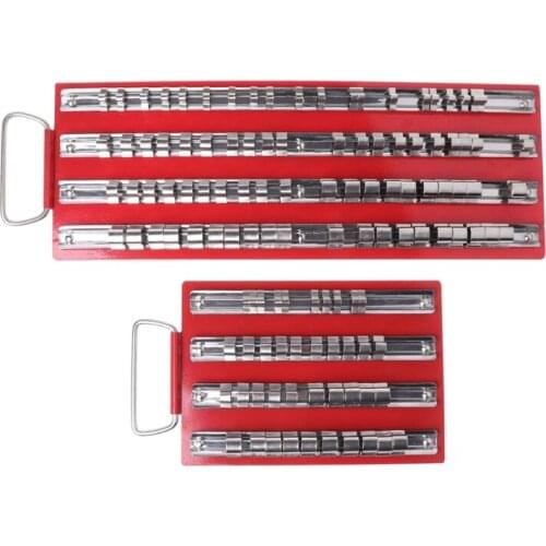 80pcs/40pcs Socket Tray Rack 1/4", 3/8", 1/2" inch Snap Rail Tool Set Organizer