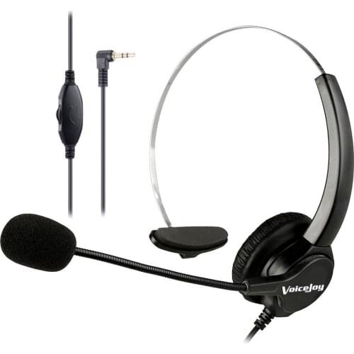 Free Shipping EXTRA ONE EAR PAD+Volume and Mute headset,2.5mm office headset with microphone for phones with 2.5mm headset jack