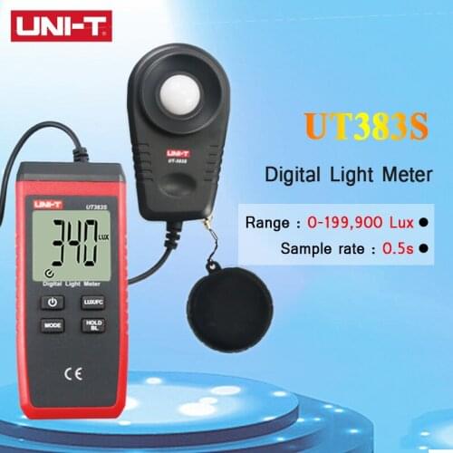 UNI-T UNIT UT383S Digital Light Meter Iluminance Meter Split probe Auto Range Low Battery Indication Overload Indication (LO/HI)