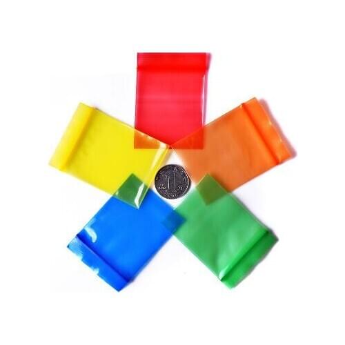 Colorful Translucent Resealable Ziplock Zip Lock Bag Mini Retail Plastic Packaging Bag Waterproof PVC Bag