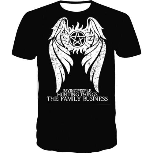3D Supernatural Winchester Bros Sam Dean Hip Hop Children Kids T-Shirt Men Women Summer Streetwear T-Shirts Top