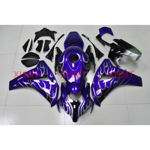 For Fireblade 2008 - 2011 Body Kits Fireblade 08 09 Fairing Kits Fireblade 2009 Blue Silver Frame Fairing Kits