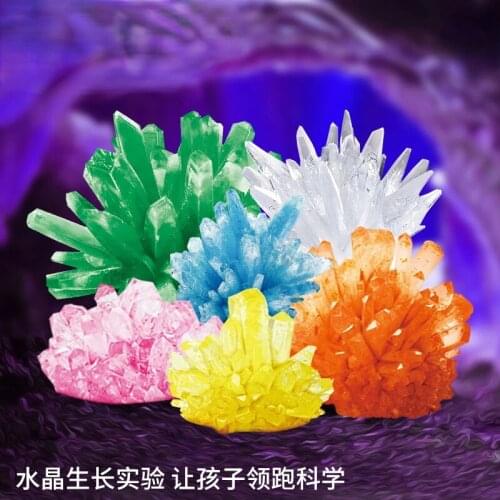Science puzzle crystal planting plus version chemical principle magic crystal experiment increase six color optional toys