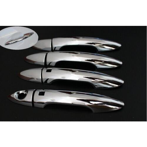 For K2 RIO Sedan 2011 2012 2013 2014 2015 New Chrome Car Door Handle Cover Trim With Smart Entry Buttons 2015