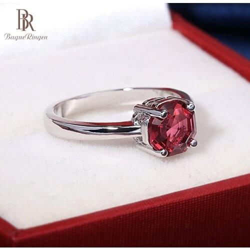 Bague Ringen Classical Topaz Ring Womens Sterling Silver 925 Jewelry Natural Gemstone Geometry Female Anniversary Gift Size6-10