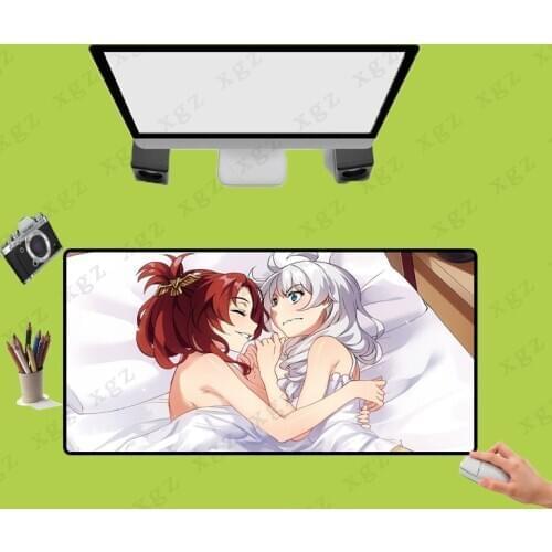XGZ Anime Mouse Pad XXL Multi-Size Selection Two Sexy Big Lovely Girl Pattern Keyboard Pad Home Quality Dining Gaming Desk
