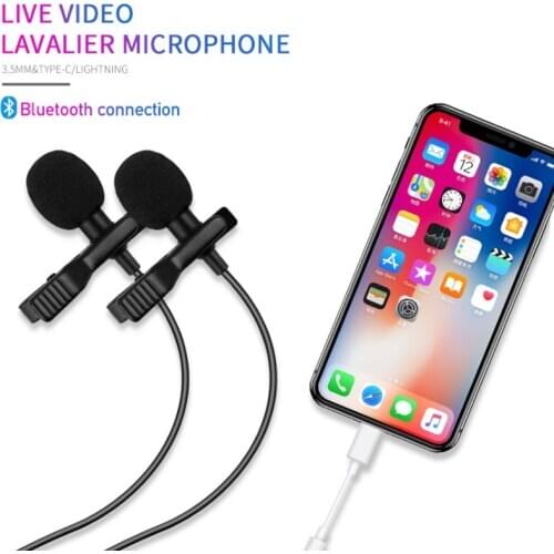 Mini live phone recording, mini microphone, Lavalier interview, karaoke phone microphone