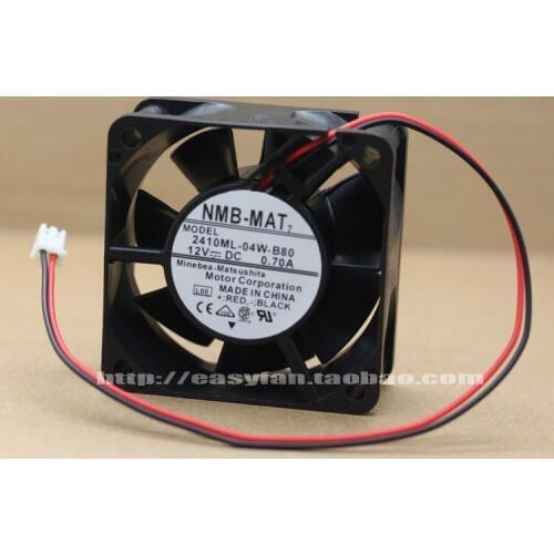 NMB-MAT 2410ML-04W-B80 L00 DC 12V 0.70A 60x60x25mm Server Cooling Fan