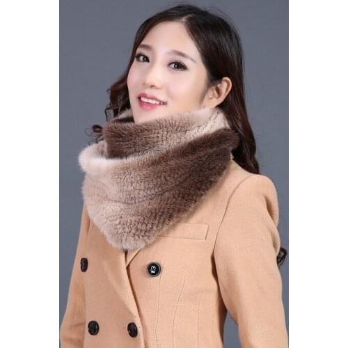 New autumn and winter water mink fur fur woven bracelet female color change mink hair mink hair scarf big scar