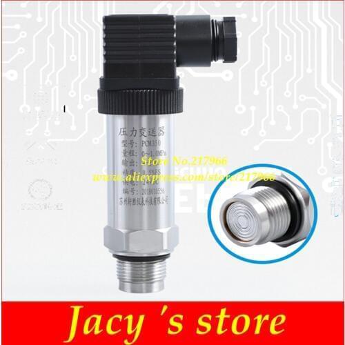 Flat membrane pressure transmitter film pressure sensor diffusion silicon pressure transmitter stainless steel 304 4-20MA 0-10V