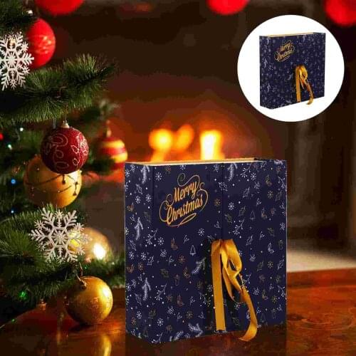 1Pc Christmas Gift Box Gift Wrapping Box Advent Calendar Present Storage Box