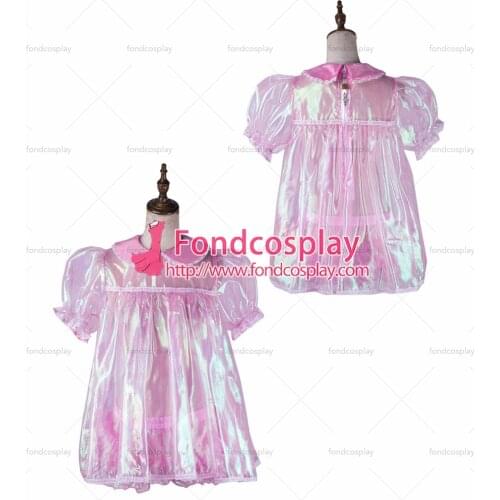 Sissy maid satin dress lockable Uniform cosplay costume Tailor-made[G2172]