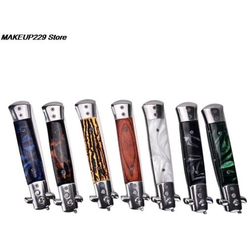 Mini Stainless Steel Foldable Knife Comb Automatic Hair Trimmer Butterfly Men Pocket Spring Jump Brush Salon Beauty Tool