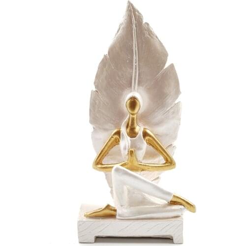 Souvenir trinket miniature sculpture small home ornaments woman doing yoga женщина занимается йогой