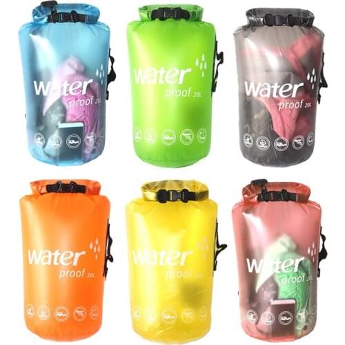 10/20L Outdoor Portable Waterproof Dry Backpack Water Floating Bag Roll Top Sack for Kayaking Rafting Boating Dry Bag