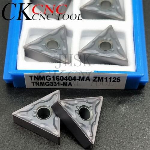 10pcs TNMG160404-MA ZM1125 High Quality Triangular Carbide inserts Indexable Cutting Tools CNC TNMG331 Tip Lathe blade