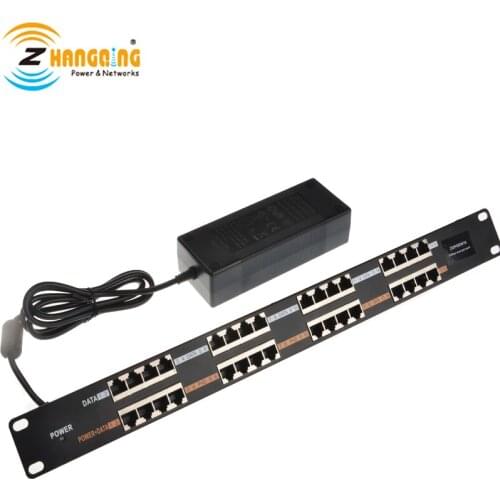 16ch POE Injector 48V 120W Passive POE Patch Panel for CCTV camera