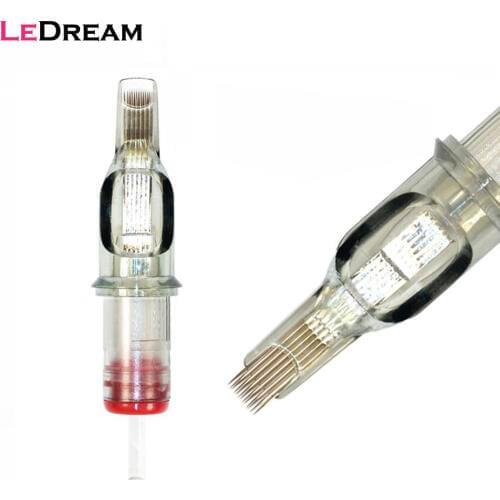 20pcs Disposable Colorful Tattoo Cartridges Needles Flat Liner M1 For Tattoo Rotary Pen Sterilized Permanent Lip Eyebrow Makeup