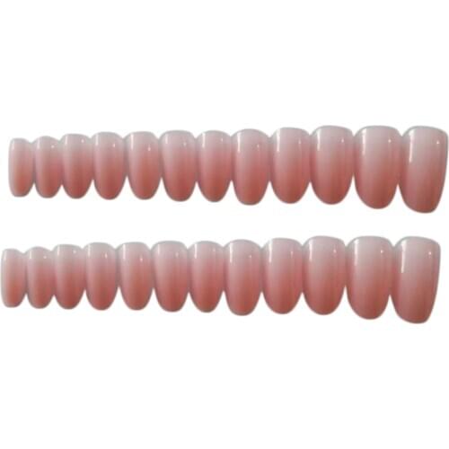 24 Pcs Fake Nail Tips Long Full Cover False Nails Artificial Nails Pink
