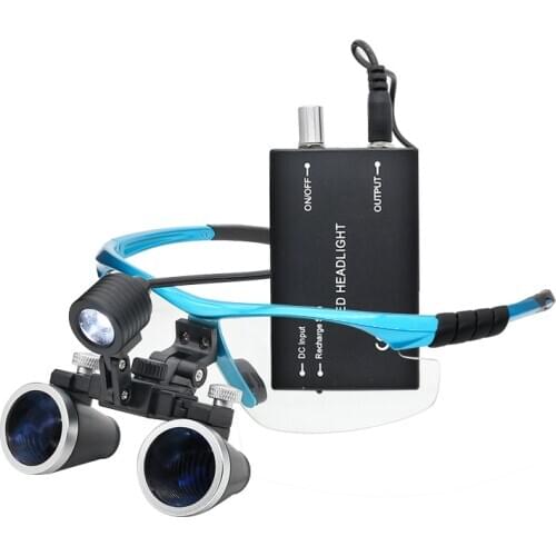 3W Medical Headlight Dental Headlamp 2.5/3.5X420mm Magnifying Glass Medical Magnifier Surgical Dental Loupes ENT Plastic Surgery