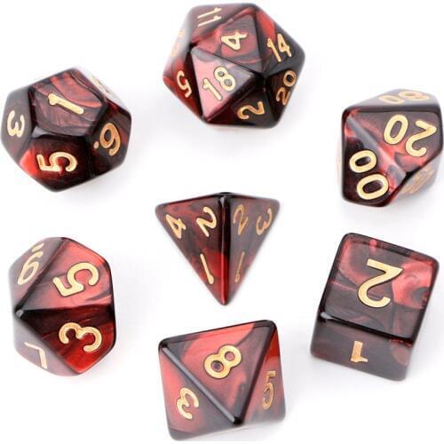 7pcs/Set Acrylic Polyhedral Dice For TRPG Board Game Dungeons And Dragons D4-D20