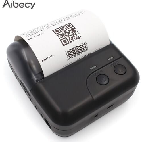 Aibecy 80mm Mini Portable Thermal Printer Wireless Receipt Printer USB BT Connection Support ESC/POS Command Windows Android iOS