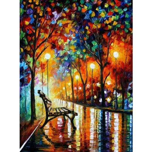 New full square/round diamond 5D DIY diamond painting "oil painting road" embroidery cross stitch mosaic home decoration gift
