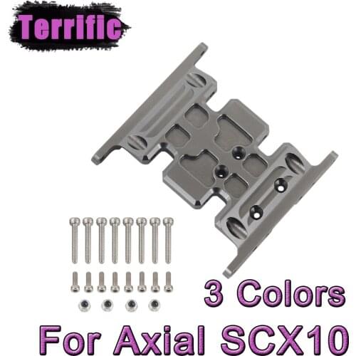 Anodized Aluminum Skid Plate Gearbox Mount Transmission Mount for 1/10 RC Crawler Axial SCX10 90022 90028 Upgrade Parts