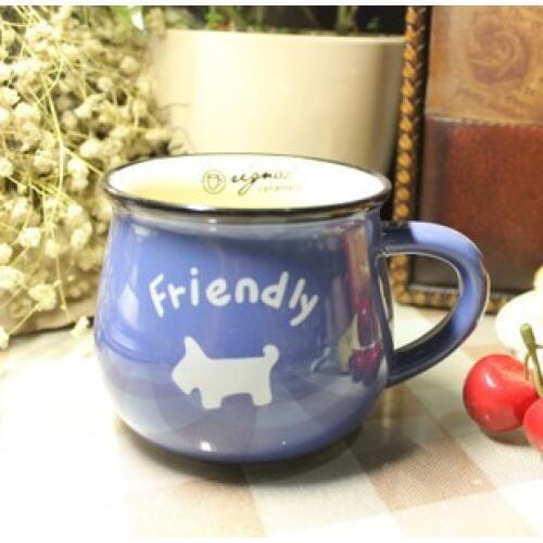 Free shipping blue color Japan style porcelain handgrip coffee mugs