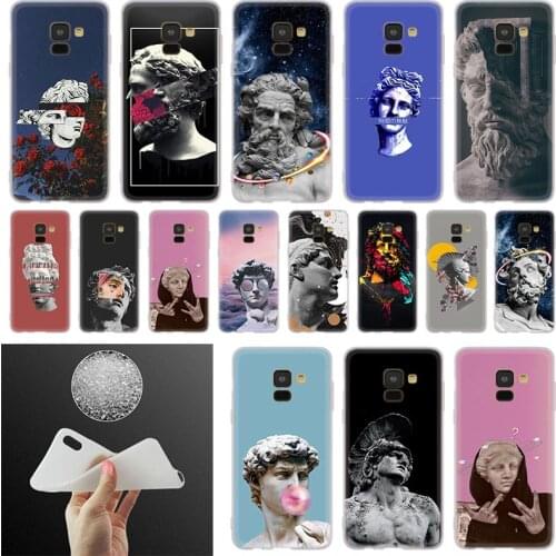 Phone Case For Samsung Galaxy A10 A20 A30 A40 A50 A51 A70 A6 A8 Plus A7 A9 2018 A3 A5 2017 Soft Cover greek statue modern art