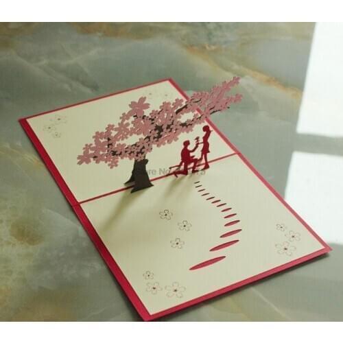 By dhl 200pcs practical 3D laser Christmas Vintage handmade custom greeting cards Christmas gifts souvenirs postcards