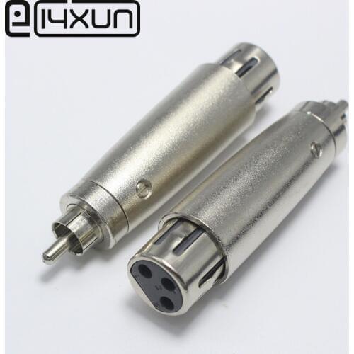 EClyxun 1Pcs/lot Metal 3 Pin XLR Female Jack Socket to RCA Male Audio Jack Adapter Connector Applied for Microphone Amplifier