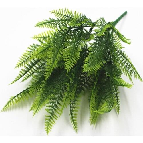 Artificial Fern Leaves Plants Fake Plastic Persian Grass Home Office Decor