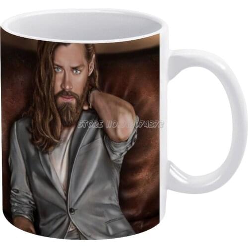 Tom Payne Coffee Mugs High Fashion Luxury Pattern Ceramic Mug Custom Cup Mugs Coffee Cups Ceramic Tom Payne The Walking Dead Hot